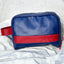 blue and red toiletry bag